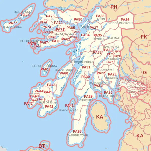 Paisley Postcode Map