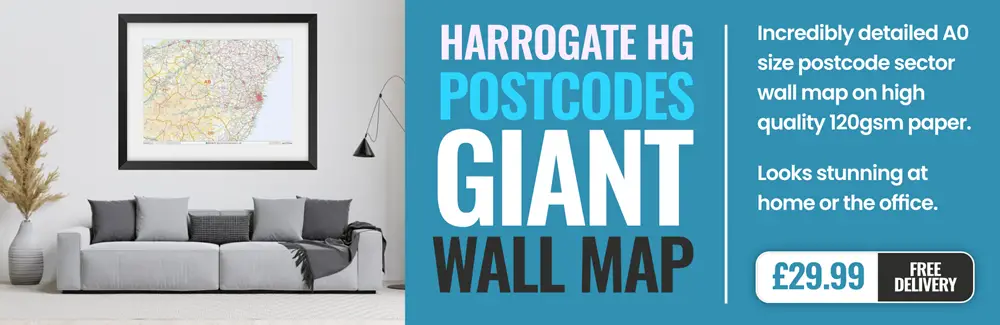 HG Postcode Wall Map