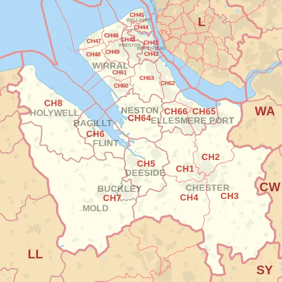 Chester Postcode Map