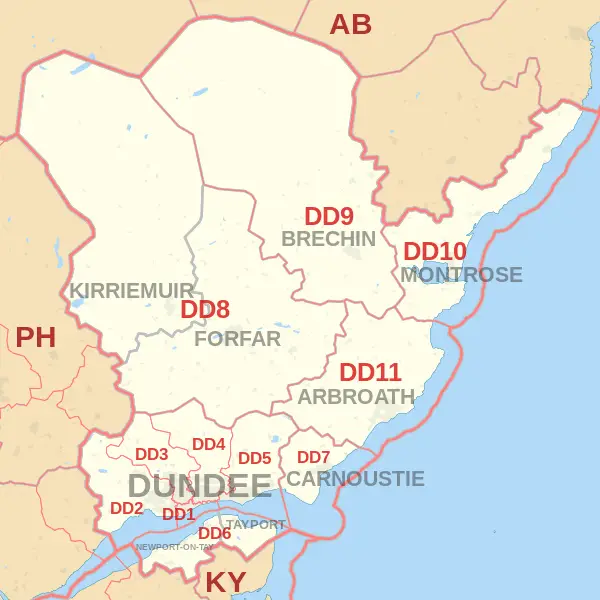 Dundee Postcode Map