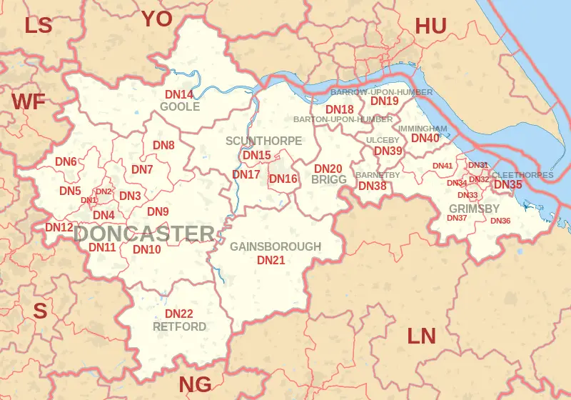 Doncaster Postcode Map