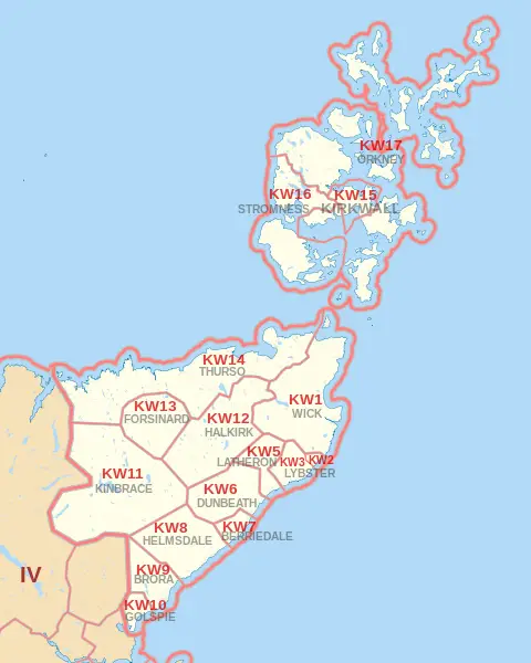 Orkney Postcode Map