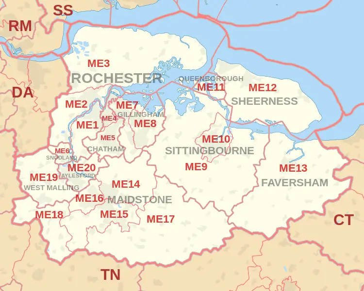 Medway Postcode Map