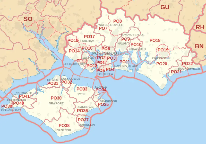 Portsmouth Postcode Map