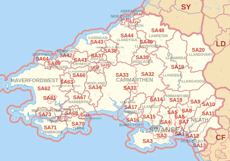 Swansea Postcode Map