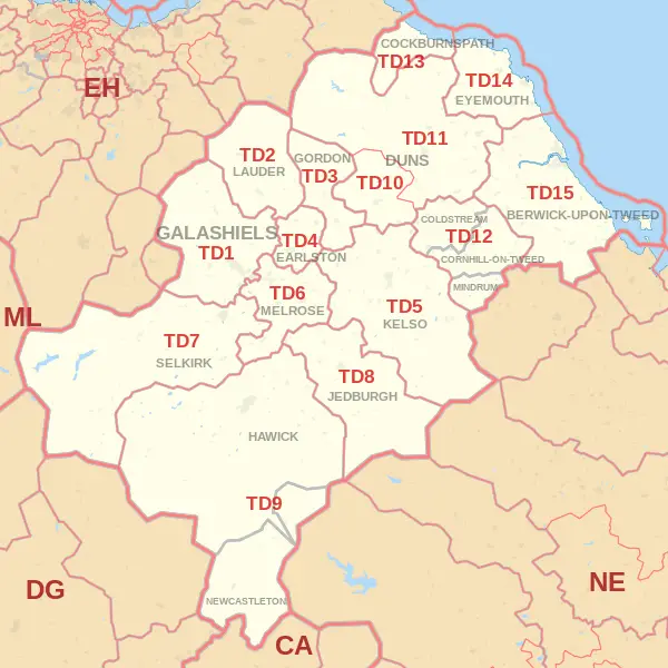 Tweed Postcode Map
