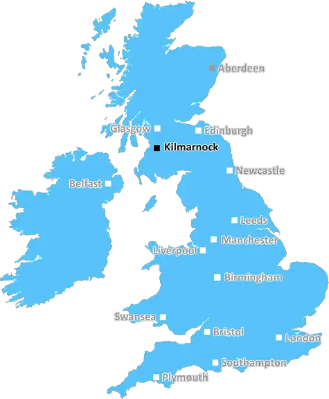 Kilmarnock Postcode Town Location (UK)